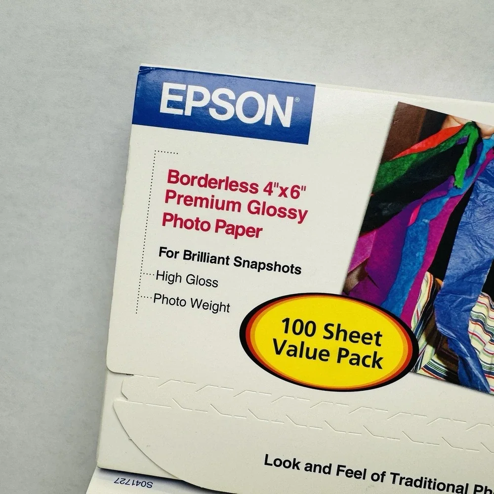 2 PACK Epson Premium Photo Paper Glossy, Borderless, 4